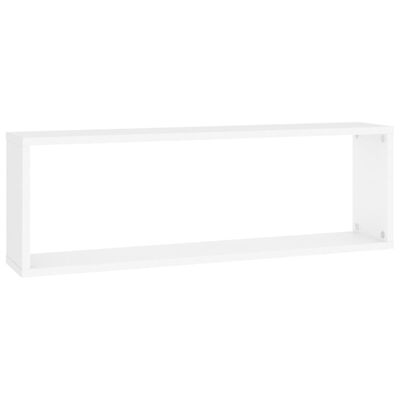 vidaXL Wall Cube Shelf 2 pcs White 80x15x26.5 cm Engineered Wood