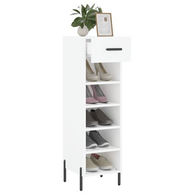 vidaXL Shoe Cabinet White 30x35x105 cm Engineered Wood