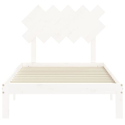 vidaXL Bed Frame without Mattress White 100x200 cm Solid Wood Pine