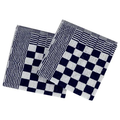 vidaXL 10 Piece Towel Set Blue and White Cotton