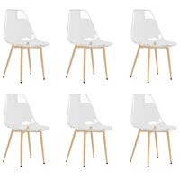 vidaXL Dining Chairs 6 pcs Transparent PET
