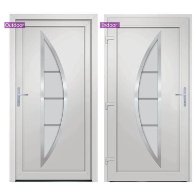 vidaXL Front Door White 88x200 cm PVC