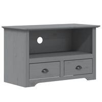 vidaXL TV Cabinet with 2 Drawers BODO Grey 91x43x56 cm Solid Wood Pine