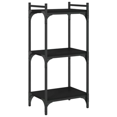 vidaXL Bookcase 3-Tier Black 40x30x86 cm Engineered Wood