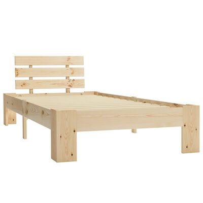 vidaXL Bed Frame without Mattress Solid Pine Wood 100x200 cm