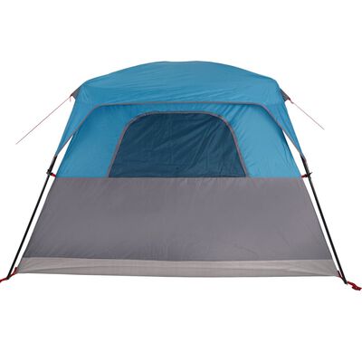 vidaXL Camping Tent Cabin 4-Person Blue Waterproof