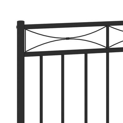 vidaXL Metal Headboard Black 80 cm