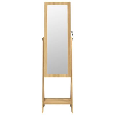 vidaXL Mirror Jewellery Cabinet with LED Lights Free Standing