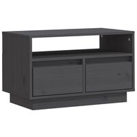 vidaXL TV Cabinet Grey 60x35x37 cm Solid Wood Pine