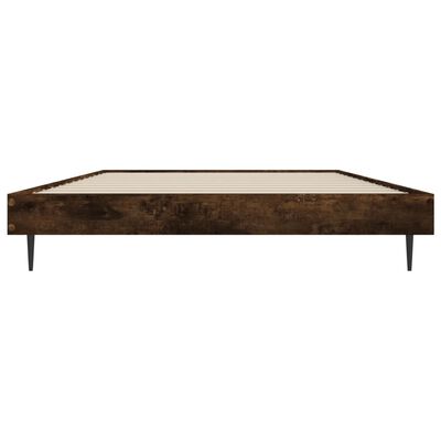 vidaXL Bed Frame without Mattress Smoked Oak 90x200 cm Engineered Wood