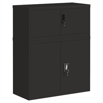 vidaXL File Cabinet Black 90x40x110 cm Steel