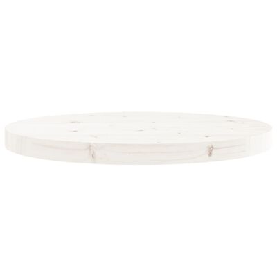 vidaXL Table Top Round White Ø50x3 cm Solid Wood Pine