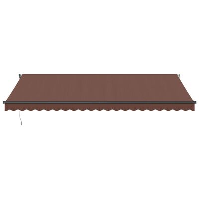 vidaXL Manual Retractable Awning Brown 500x350 cm