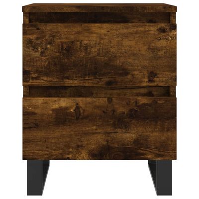 vidaXL Bedside Cabinet Smoked Oak 40x35x50 cm Engineered Wood