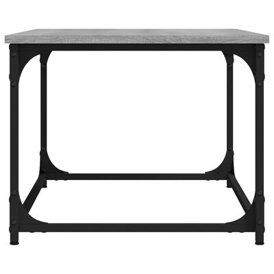 vidaXL Coffee Table Grey Sonoma 80x50x40 cm Engineered Wood and Iron