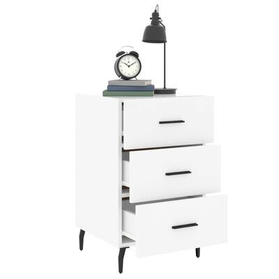 vidaXL Bedside Cabinet White 40x40x66 cm Engineered Wood