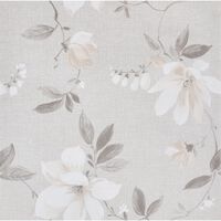 vidaXL Wallpaper 3D Flower Pattern Grey 10x0.53 m Non-woven
