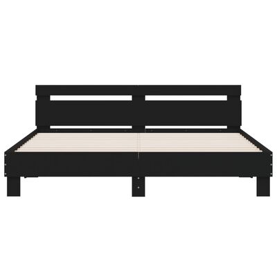 vidaXL Bed Frame without Mattress Black 160x200 cm