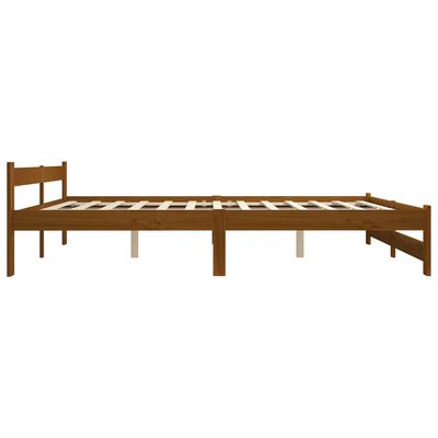 vidaXL Bed Frame without Mattress Honey Brown Solid Pine Wood 160x200 cm