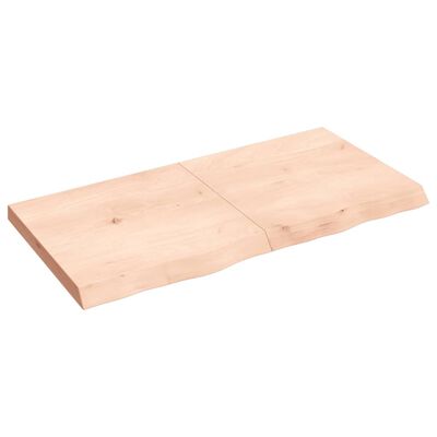 vidaXL Table Top 120x60x(2-6) cm Untreated Solid Wood Oak