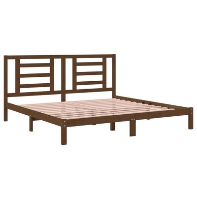 vidaXL Bed Frame without Mattress Honey Brown 200x200 cm Solid Wood Pine