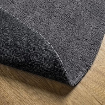 vidaXL Rug HUARTE Short Pile Soft and Washable Anthracite Ø 80 cm