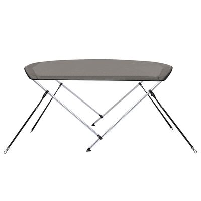 vidaXL 2-bow Bimini Top Grey 180x130x110 cm