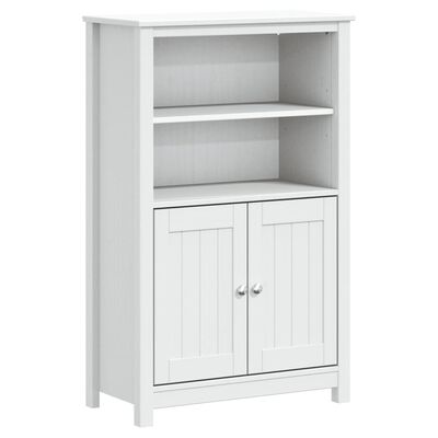 vidaXL Bathroom Cabinet BERG White 69.5x34x110 cm Solid Wood Pine