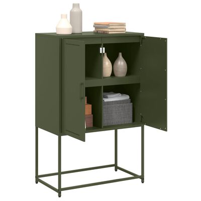 vidaXL TV Cabinet Olive Green 68x39x60.5 cm Steel