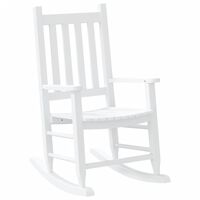 vidaXL Rocking Chair for Children White Solid Wood Poplar