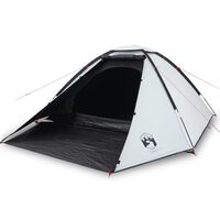 vidaXL Camping Tent Dome 2-Person White Blackout Fabric Waterproof