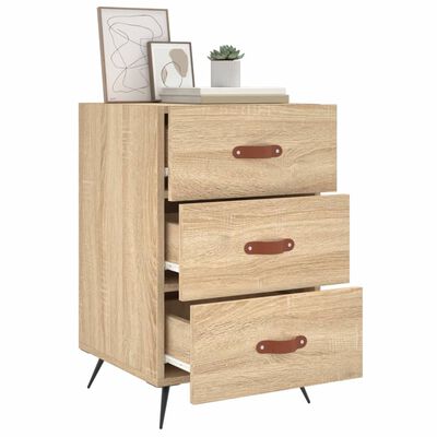 vidaXL Bedside Cabinet Sonoma Oak 40x40x66 cm Engineered Wood