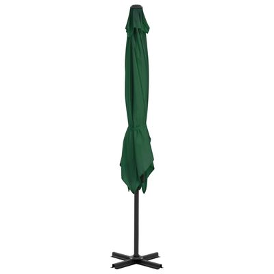 vidaXL Cantilever Garden Parasol with Aluminium Pole Green 250x250 cm