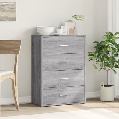 vidaXL Sideboard Grey Sonoma 60x31x84 cm Engineered Wood