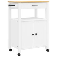 vidaXL Kitchen Trolley MONZA 60x40x90 cm Solid Wood Pine