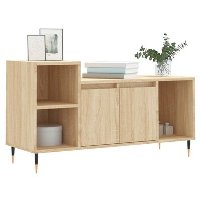 vidaXL TV Cabinet Sonoma Oak 100x35x55 cm Engineered Wood