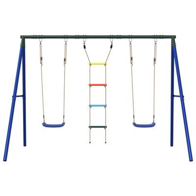 vidaXL Outdoor Swing Set with Swings and Ladder