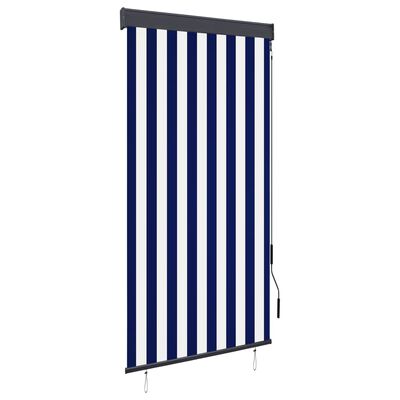 vidaXL Outdoor Roller Blind 80x250 cm Blue and White