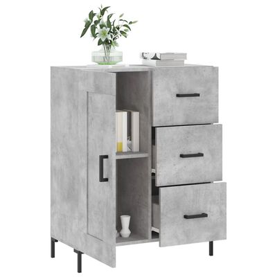 vidaXL Sideboard Concrete Grey 69.5x34x90 cm Engineered Wood