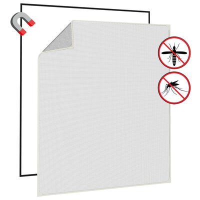 vidaXL Magnetic Insect Screen for Windows White 130x150 cm