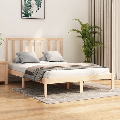 vidaXL Bed Frame Solid Wood Pine 150x200 cm King Size