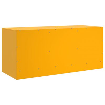 vidaXL TV Cabinet Mustard Yellow 99x39x44 cm Steel