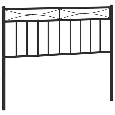 vidaXL Metal Headboard Black 107 cm