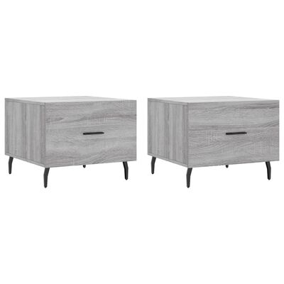 vidaXL Coffee Tables 2 pcs Grey Sonoma 50x50x40 cm Engineered Wood