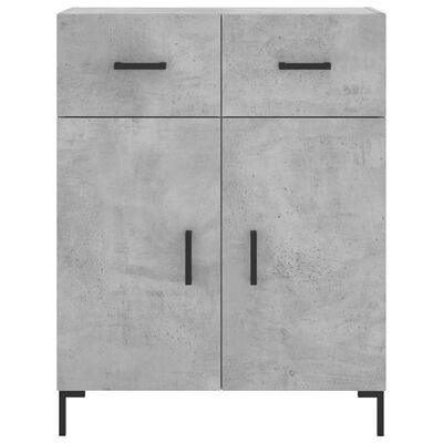 vidaXL Highboard Concrete Grey 69.5x34x180 cm Engineered Wood