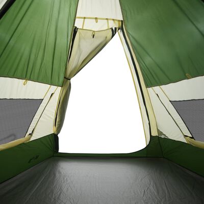 vidaXL Camping Tent Tipi 7-Person Green Waterproof