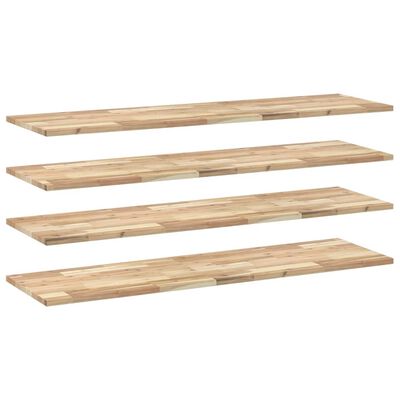 vidaXL Floating Shelves 4 pcs 160x40x2 cm Untreated Solid Wood Acacia