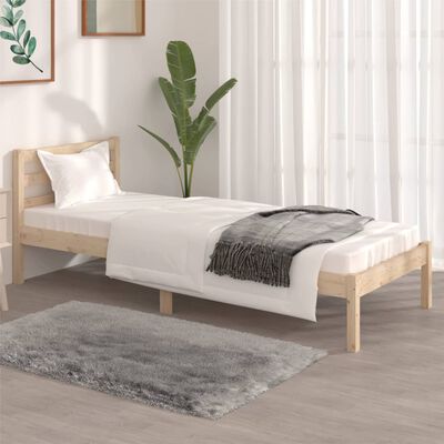 vidaXL Bed Frame without Mattress 75x190 cm Small Single