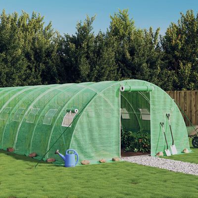 vidaXL Greenhouse with Steel Frame Green 72 m² 18x4x2 m