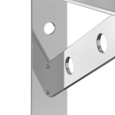 vidaXL Shelf Brackets 4 pcs 15x2.5x11.5 cm Silver Stainless Steel